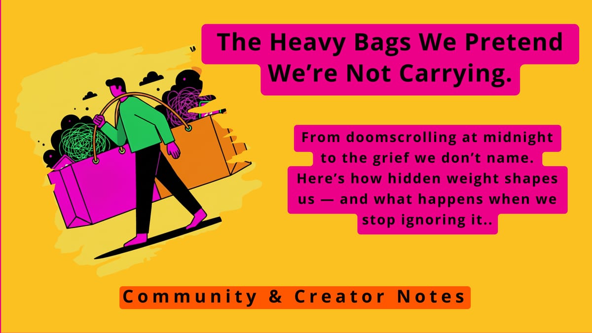 The Heavy Bags We Pretend We’re Not Carrying