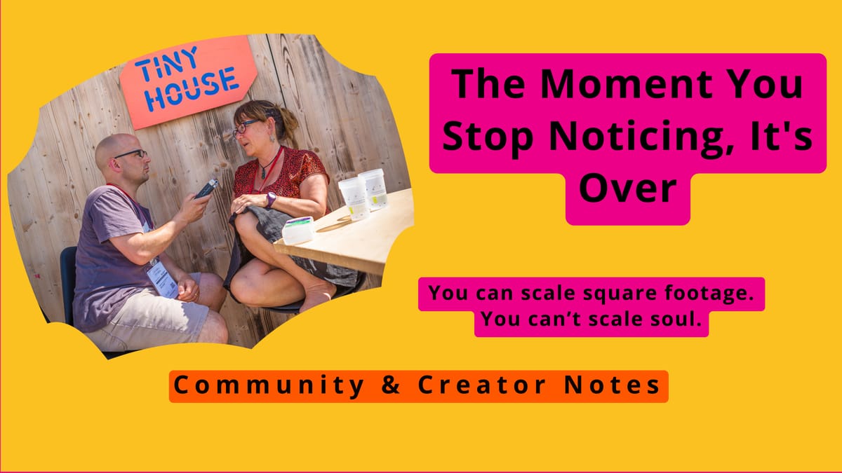 The Moment You Stop Noticing, It's Over