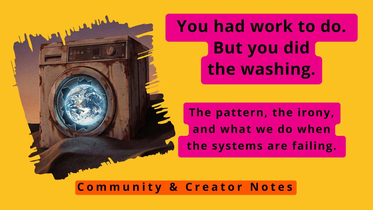 You had work to do, but you did the washing