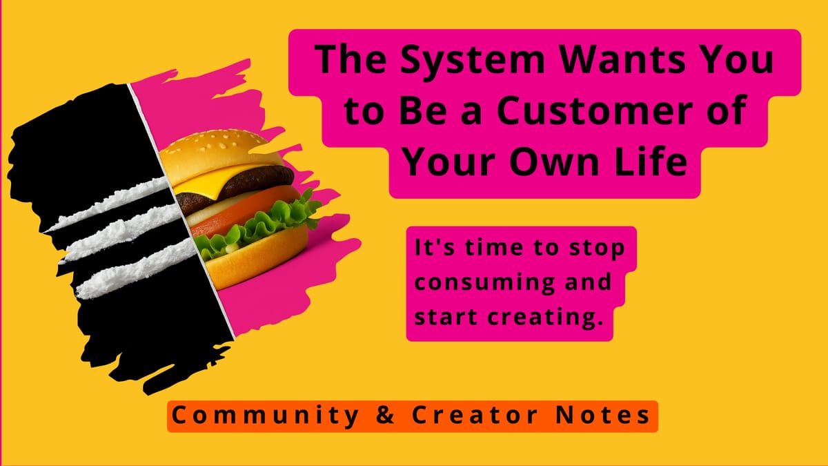 The System Wants You to Be a Customer of Your Own Life