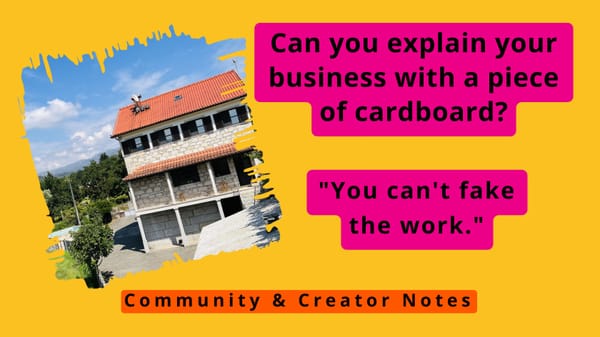 Can you explain your business with a piece of cardboard?